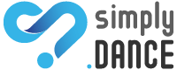 simply dot dance icon has the S and D aligned to resemble a heart shape with a dot as the base